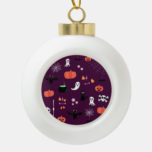 Halloween Keramische Bal Ornament (Voorkant)