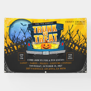 Halloween Kerk Trunk of Treat Event Spandoek