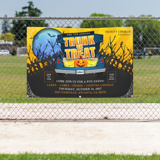 Halloween Kerk Trunk of Treat Event Spandoek (Insitu)
