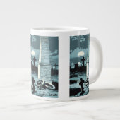 Halloween, kerkhof met graven Jumbo Mok (Voorkant rechts)