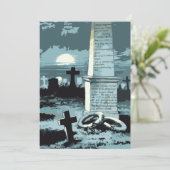 Halloween, kerkhof met graven Kaart (Staand voorkant)