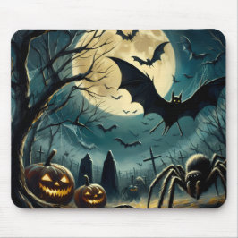 Halloween Kerkhof Scene Muismat