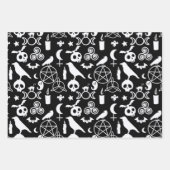 Halloween KerstWitchy Occult Gothic Pattern Inpakpapier Vel (Voorkant 2)