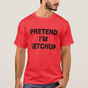 Halloween Ketchup Costume Matching Ketchup Couple T-shirt