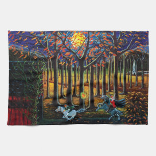 Halloween keukenhanddoeken "headless Horseman"