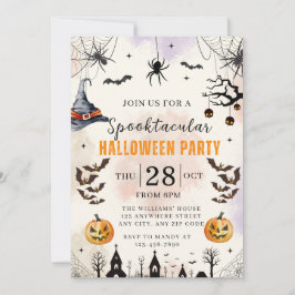 Halloween Kids Spooktacular Party Invitation Kaart