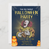 Halloween Killer Clown Invitation Kaart (Voorkant)