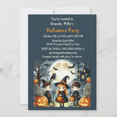Halloween Kinder kostuum feestuitnodiging Kaart (Voorkant)