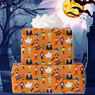 Halloween Kinder naam Kind Verjaardag Personaliser Cadeaupapier