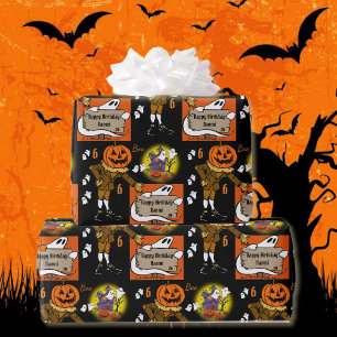 Halloween Kinder naam Kind Verjaardag Personaliser Cadeaupapier