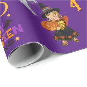 Halloween Kinder naam Kind Verjaardag Personaliser Cadeaupapier (Rol Hoek)