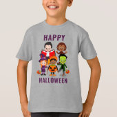 Halloween Kinder Schattigee kostuumfeest T-shirt (Voorkant)