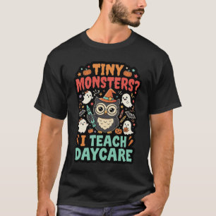 Halloween kinderdagverblijf docent kleine monsters t-shirt