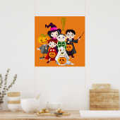 Halloween kinderen bedriegen of behandelen poster (Keuken)