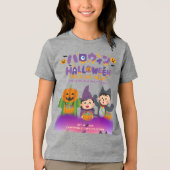 Halloween Kinderen Tri-Blend Shirt (Voorkant)