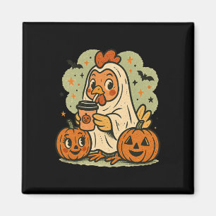 Halloween Kip Geest Kostuum Retro T-shirt Haan Magneet