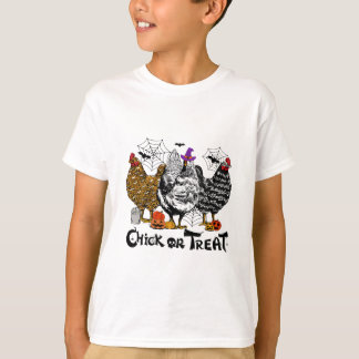 Halloween kip kuiken of behandelen spooky seizoen  t-shirt