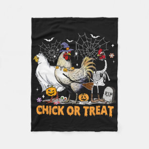 Halloween kip pompoen kuiken of behandelen spooky  fleece deken