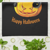 Halloween Kitchen Towel-Black Cat Theedoek (Gevouwen)