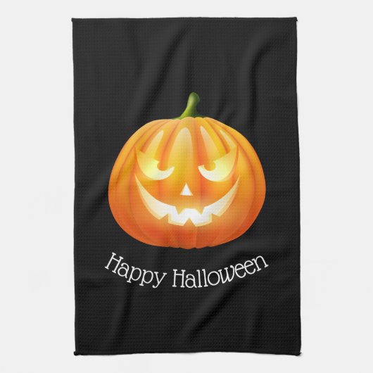 Halloween Kitchen Towel-Pumpkin Theedoek (Verticaal)