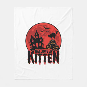 Halloween Kitten Geheime Huis Kat Grafisch_1 Fleece Deken