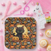 Halloween Kitten Papieren Bordje (Feest)