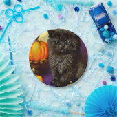  Halloween kitten Papieren Bordje (Feest)