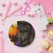  Halloween kitten Papieren Bordje (Feest)