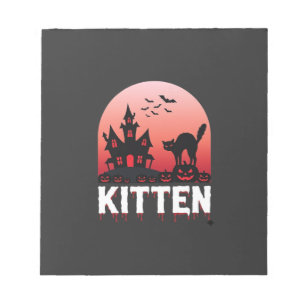 Halloween Kitten Spokenhuis Kat Ontwerp_1 Notitieblok