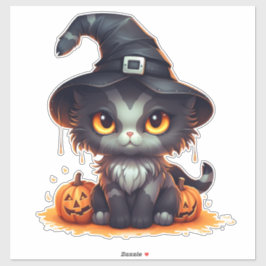 Halloween Kitten Sticker