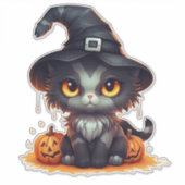 Halloween Kitten Sticker (Voorkant)