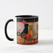 Halloween Kitty Cat Two-Tone Koffie Mok (Links)