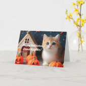 HALLOWEEN KITTY POUR LA CARTE GRAND-FILLE (Fleur jaune)