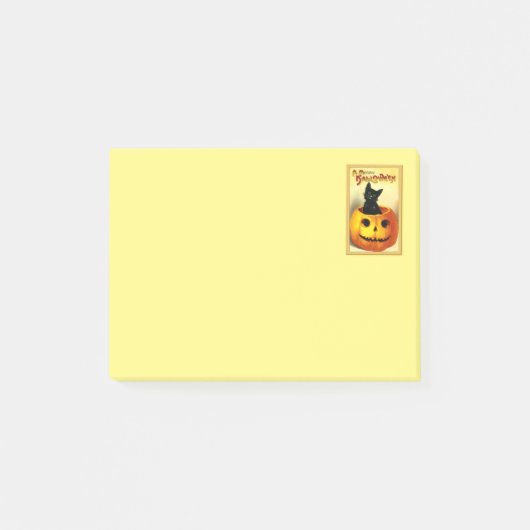 Halloween Kitty zit in Jack O Lantern Post-it  Post-it® Notes (Voorkant)