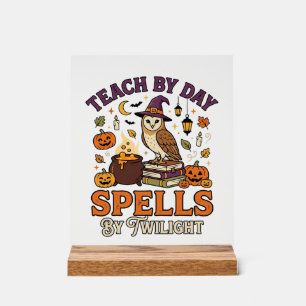 Halloween Klaslokaal Maneschijn Magie Acryl Bord