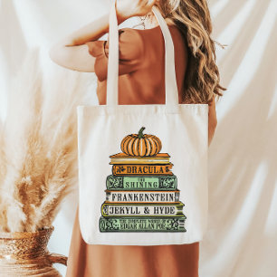 Halloween klassieke boeken tote bag