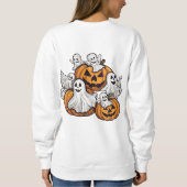Halloween: Kleine Geister mit Kürbissen - Trui (Achterkant)