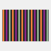 Halloween Kleuren Polka Dots, Strepen en Chevron Inpakpapier Vel (Voorkant 2)