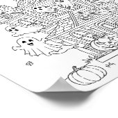 Halloween kleurplaat - A Haunted Mansion Poster (Hoek)