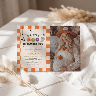 Halloween Kleurrijke Baby Shower Uitnodigingsfoto Kaart