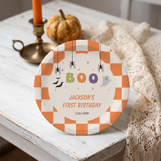 Halloween Kleurrijke Verjaardag Papieren Borden Bordje