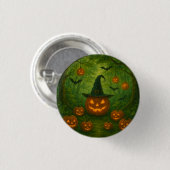 Halloween-knop die bij de natuur past ronde button 3,2 cm (Voorkant /achterkant)