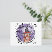 Halloween Koe Moo I Mean Boo Funny Briefkaart (Staand voorkant)