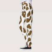 Halloween Koe Print Bruin & Wit Leggings (Links)