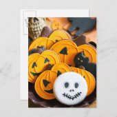Halloween koekjes briefkaart (Voorkant / Achterkant)