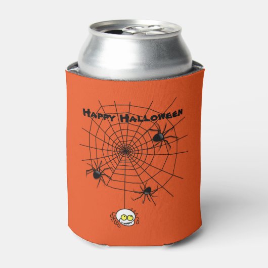 Halloween Koelbox/Spiders en Web Blikjeskoeler (Blikje Voorkant)