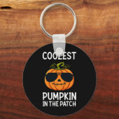 Halloween koelste pompoen in de patch boys Girls Sleutelhanger (Achterkant)