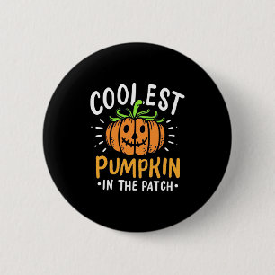 Halloween koelste pompoen in de pleister ronde button 5,7 cm