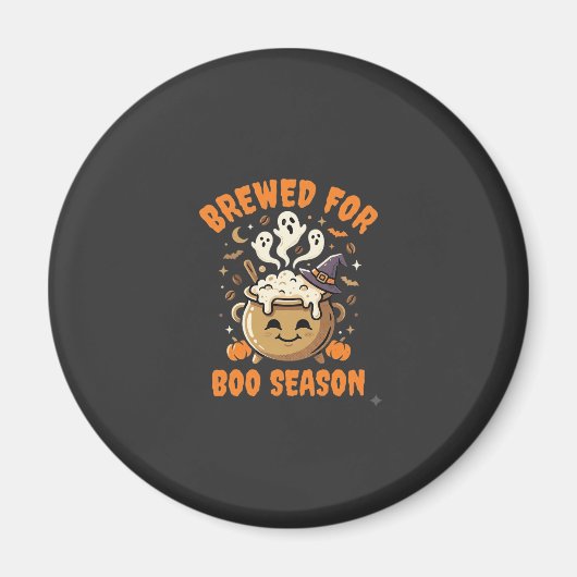 Halloween Koffie Boo Seizoen Magneet (Voorkant)