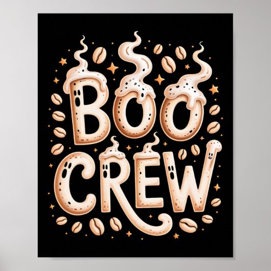 Halloween koffie Cappuccino Espresso Rist Poster (Voorkant)